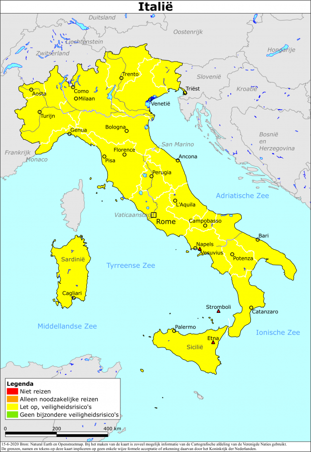 reisadvies italie 07 05 2020